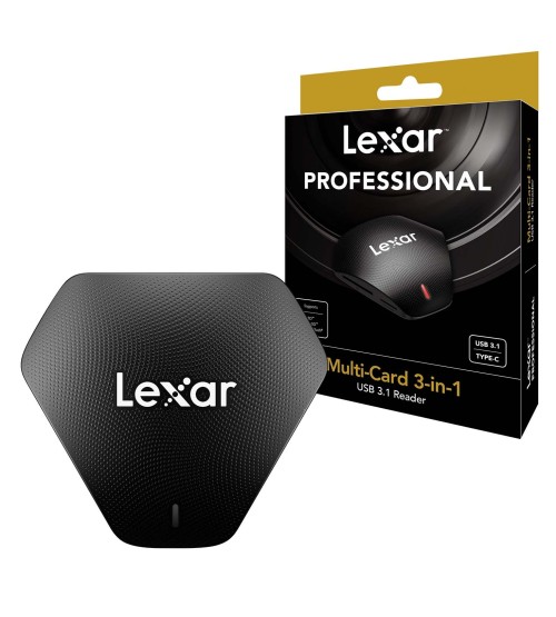 Lexar Professional Multi Card 3 in 1 USB 3.1 Reader - LRW500URB Lexar Professional Multi Card 3 in 1 USB 3.1 Reader - LRW500URB